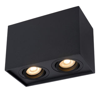 TUBE - Spot plafonnier - 2xGU10 - Noir