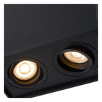TUBE - Spot plafonnier - 2xGU10 - Noir