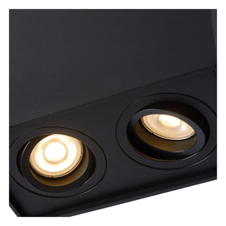 TUBE - Spot plafonnier - 2xGU10 - Noir