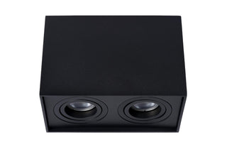 TUBE - Spot plafonnier - 2xGU10 - Noir