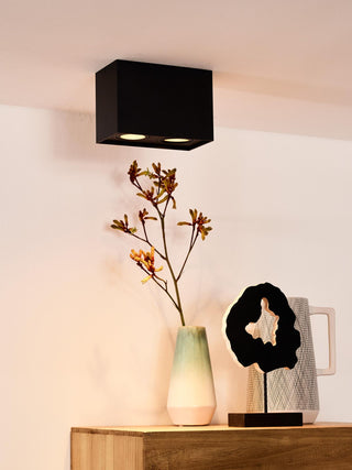 TUBE - Spot plafonnier - 2xGU10 - Noir