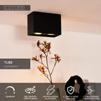 TUBE - Spot plafonnier - 2xGU10 - Noir