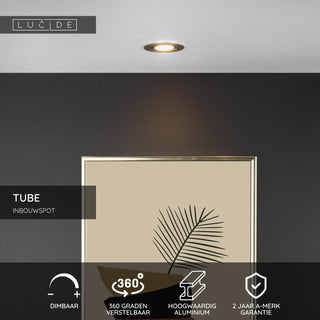 TUBE - Spot encastré - Ø 9,2 cm - 1xGU10 - Chrome mat