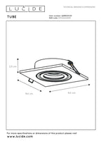 TUBE - Inbouwspot - 1xGU10 - Wit
