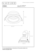 EMBED - Inbouwspot - Ø 9,1 cm - 1xGU10 - Zwart