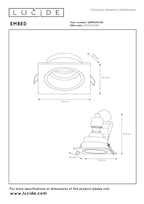 EMBED - Inbouwspot - 1xGU10 - Zwart