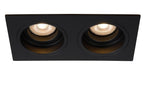 EMBED - Spot encastré - 2xGU10 - Noir