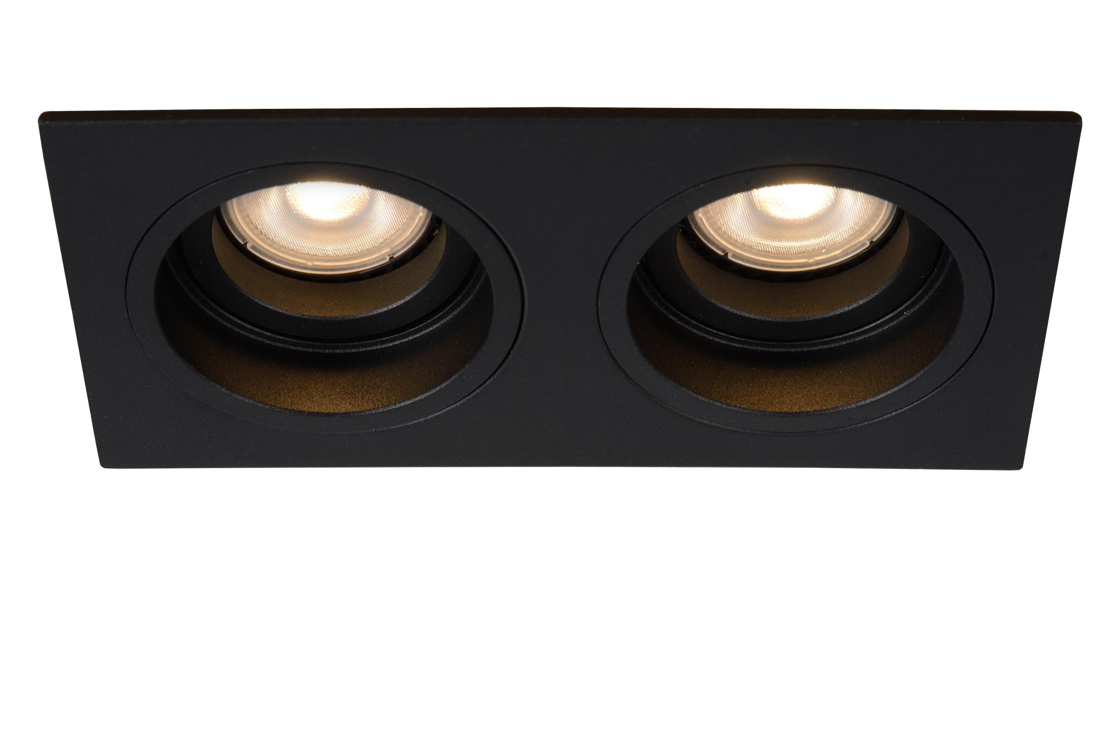 EMBED - Spot encastré - 2xGU10 - Noir