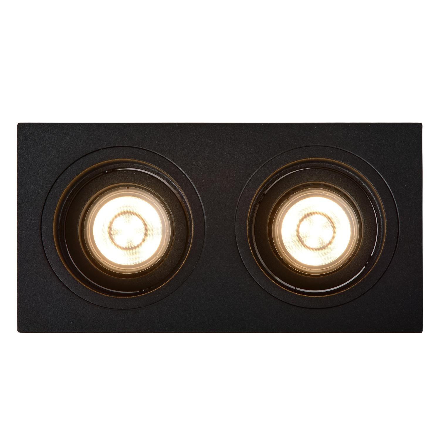 EMBED - Spot encastré - 2xGU10 - Noir