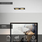 EMBED - Spot encastré - 2xGU10 - Noir