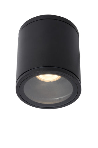 AVEN - Spot plafonnier Salle de bain - Ø 9 cm - 1xGU10 - IP65 - Noir