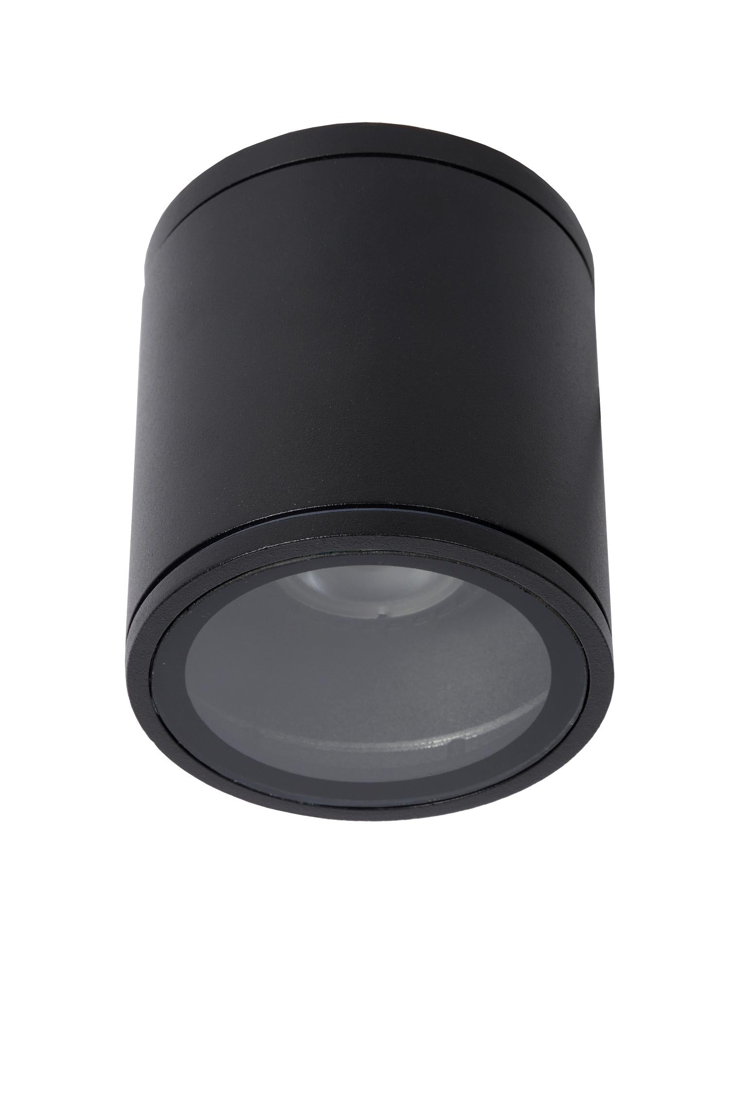 AVEN - Spot plafonnier Salle de bain - Ø 9 cm - 1xGU10 - IP65 - Noir