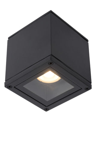 AVEN - Spot plafonnier Salle de bain - 1xGU10 - IP65 - Noir