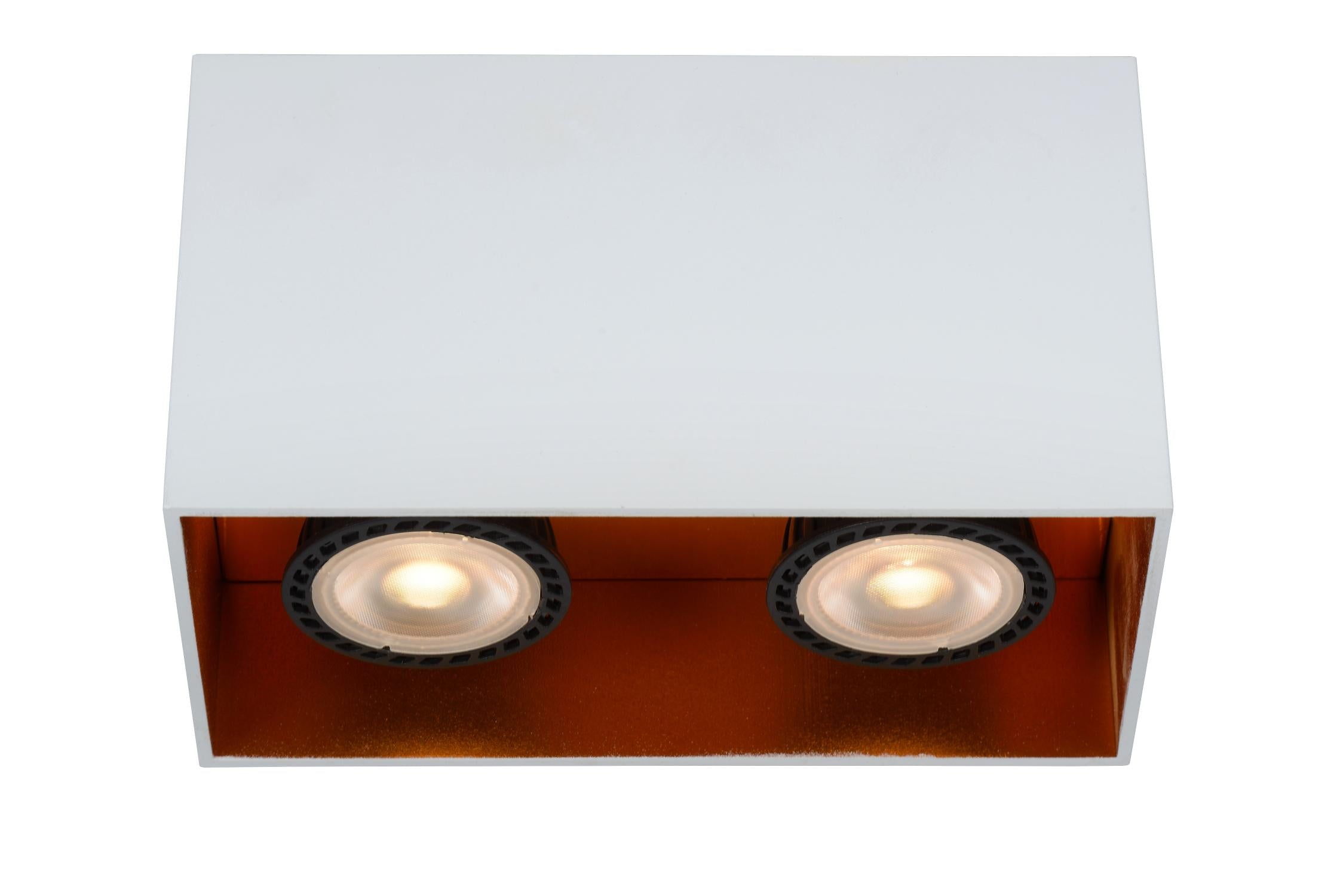 BIDO - Plafondspot - 2xGU10 - Wit