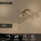 GRADO - Spot plafonnier - 2xGU10 (MR11) - Taupe