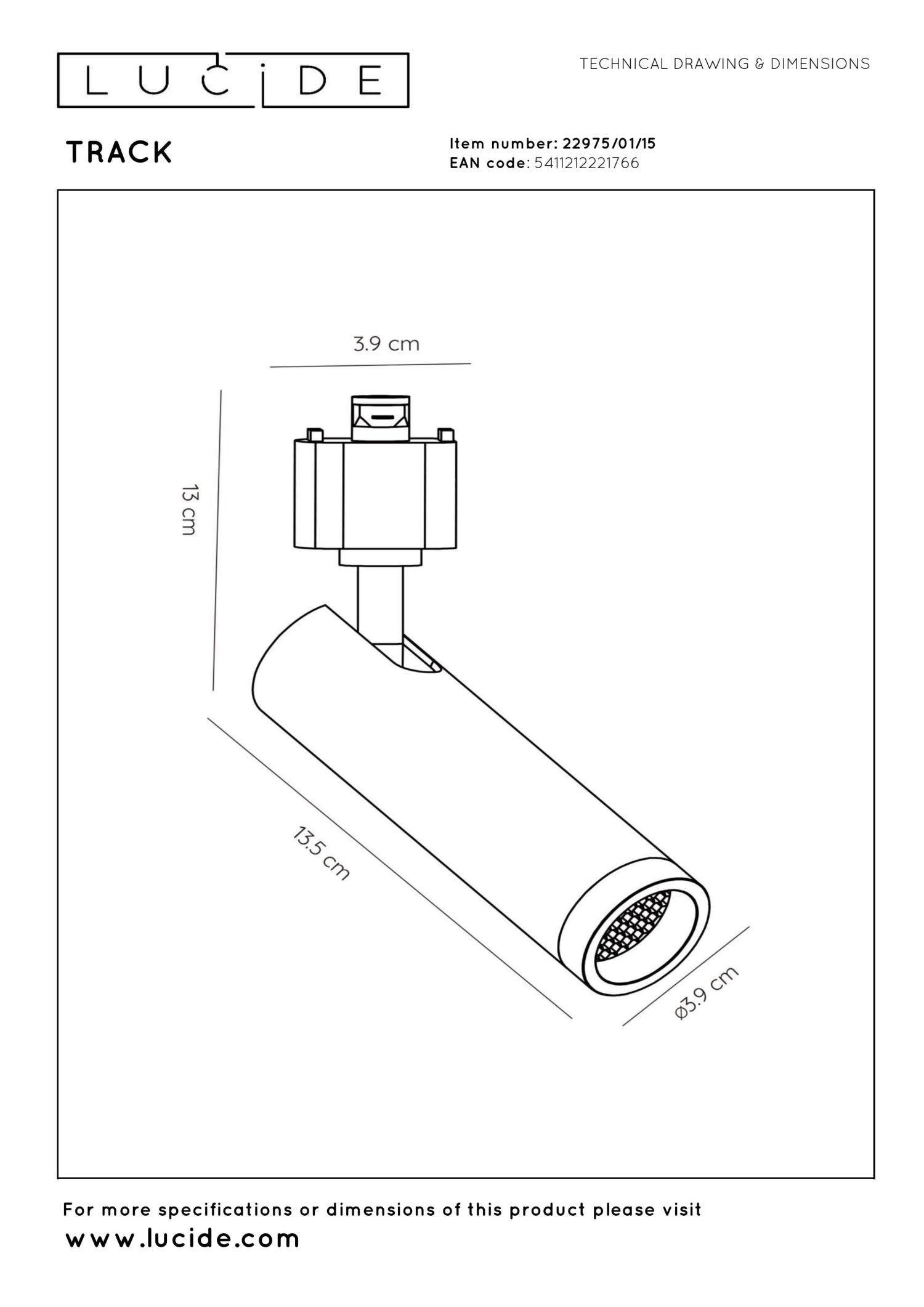 TRACK GRADO Rail spot - 1-phase Rail system / Track lighting - 1xGU10(MR11) -Iron grey (Extension)