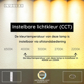 APPLAUSE - Plafonnier - Ø 40 cm - LED Dimmable - CCT - 1x26W 2200K/4000K - Gris fer