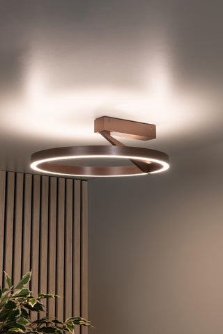 APPLAUSE - Plafonnière - Ø 40 cm - LED Dimb. - CCT - 1x26W 2200K/4000K - Koffie