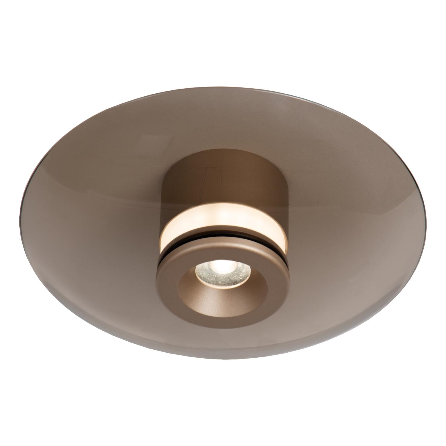 SANTIAGO - Plafonnier - Ø 23 cm - LED Dimmable - CCT - 1x10W 2700K/4000K - Ambre