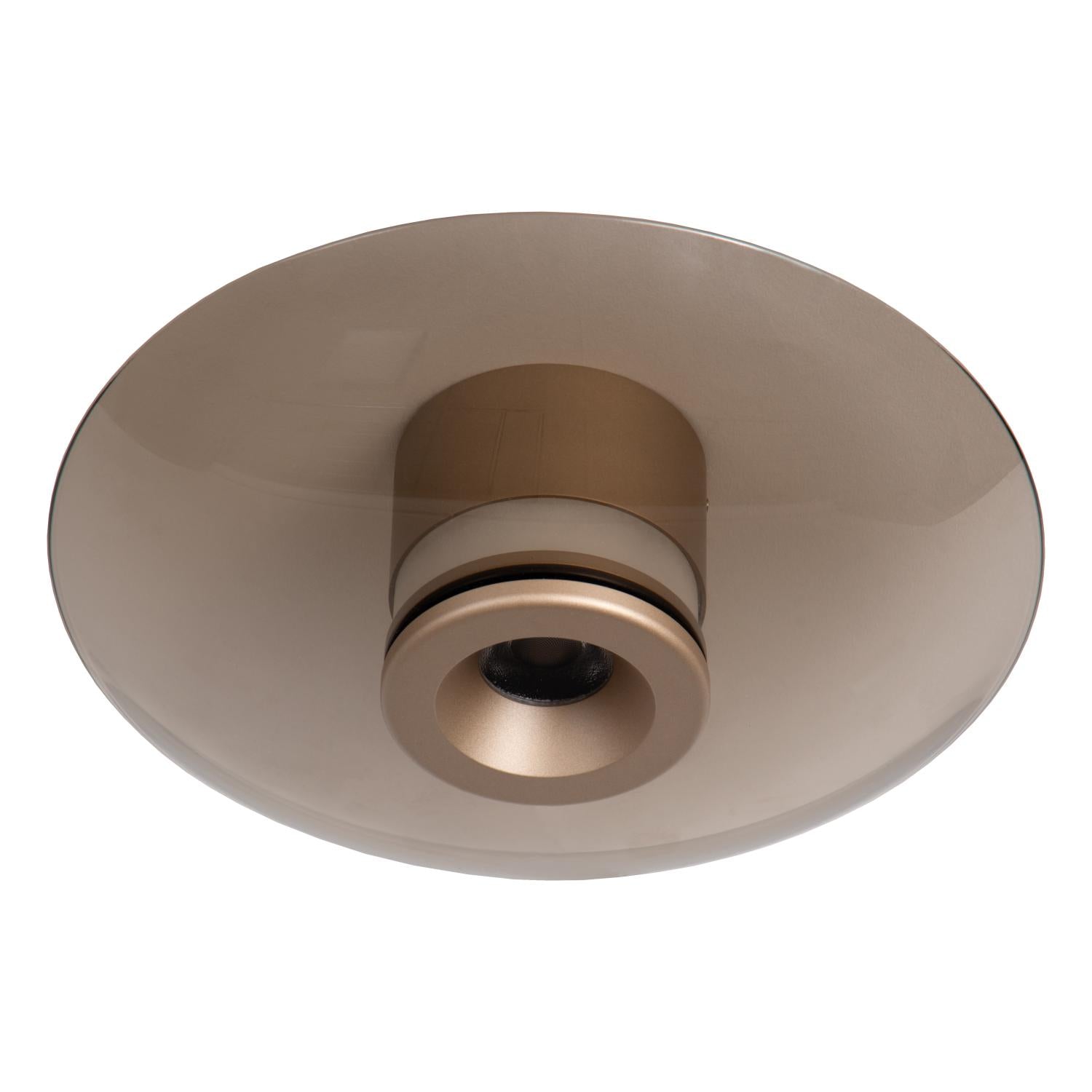 SANTIAGO - Plafonnier - Ø 23 cm - LED Dimmable - CCT - 1x10W 2700K/4000K - Ambre