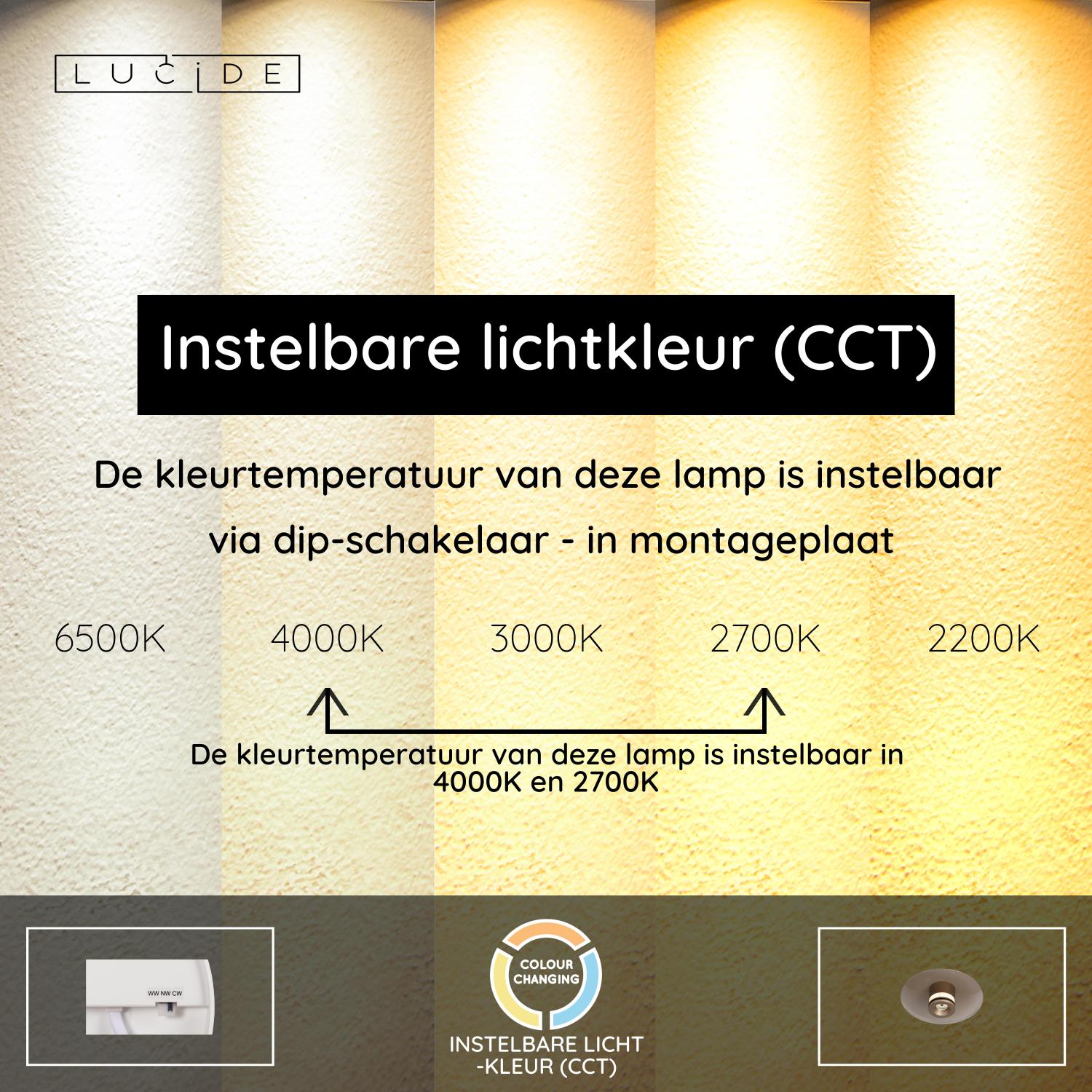 SANTIAGO - Plafonnier - Ø 23 cm - LED Dimmable - CCT - 1x10W 2700K/4000K - Ambre