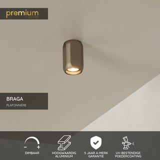 BRAGA - Plafonnière - 1xGU10 - Koffie