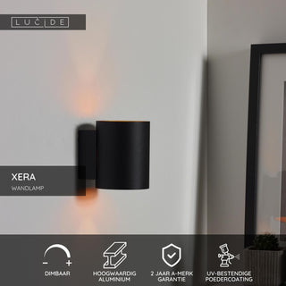 XERA - Wandlamp - Ø 8 cm - 1xG9 - Zwart