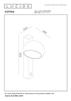 ESFERA - Applique murale - LED Dimmable - 1x9W 2700K - Blanc