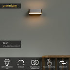 SILVI - Applique murale rechargeable - Batterie - LED Dimmable - 1x3,7W 2700K - Café