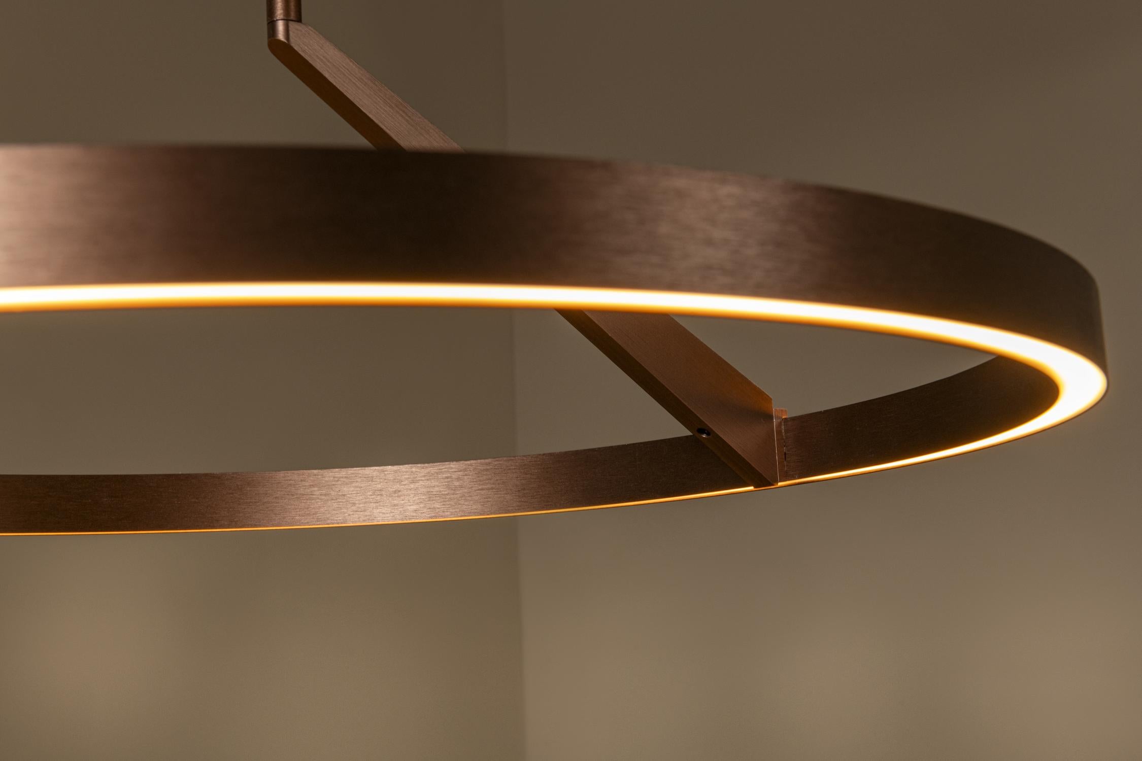 APPLAUSE - Pendant light - Ø 60 cm - LED Dimmable - CCT - 1x32W 2700K/4000K - Hand motion sensor - Coffee