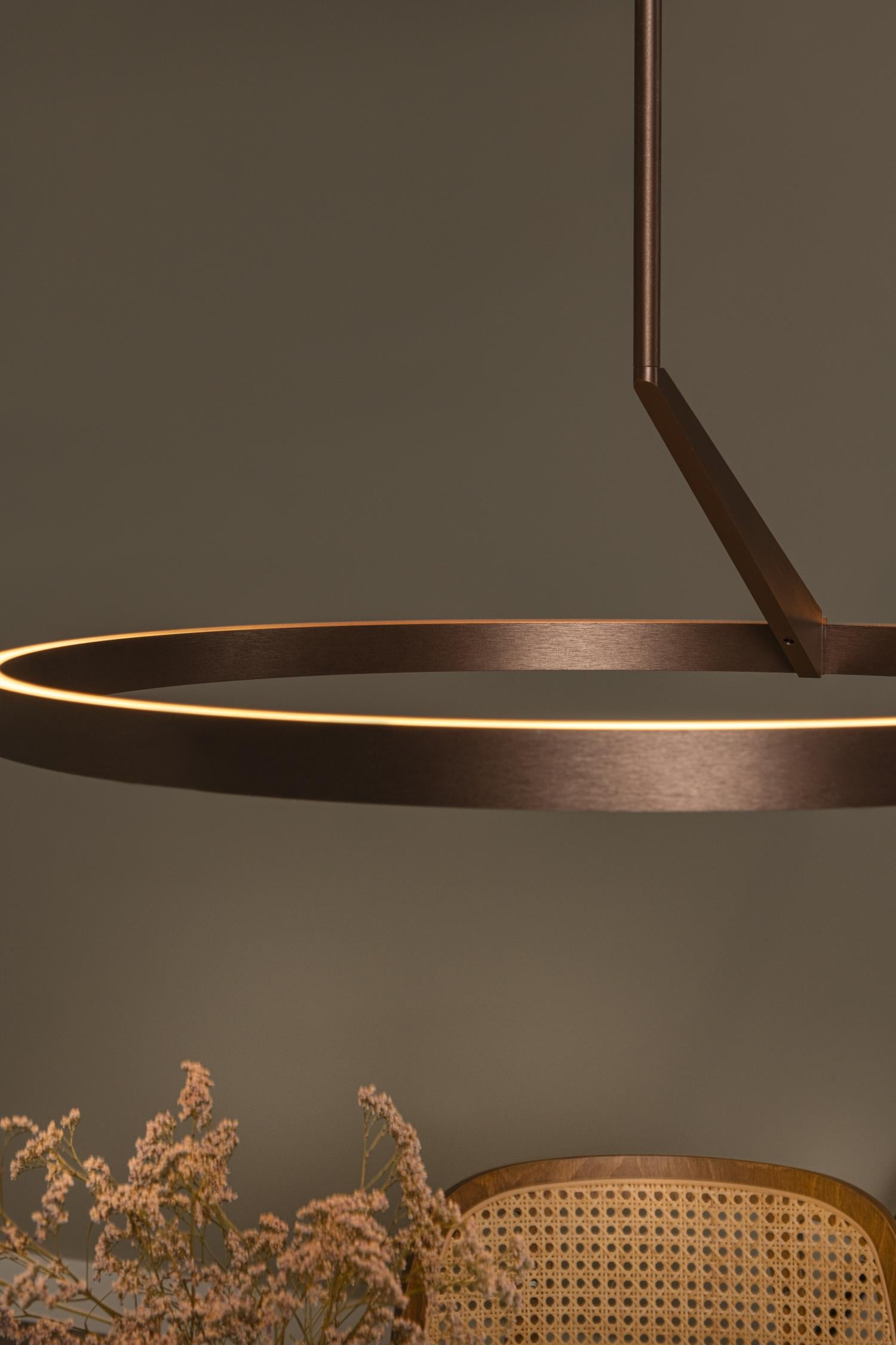 APPLAUSE - Pendant light - Ø 60 cm - LED Dimmable - CCT - 1x32W 2700K/4000K - Hand motion sensor - Coffee