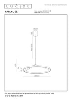 APPLAUSE - Pendant light - Ø 80 cm - LED Dimmable - CCT - 1x50W 2700K/4000K - Hand motion sensor - Iron grey