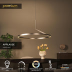 APPLAUSE - Pendant light - Ø 80 cm - LED Dimmable - CCT - 1x50W 2700K/4000K - Hand motion sensor - Iron grey