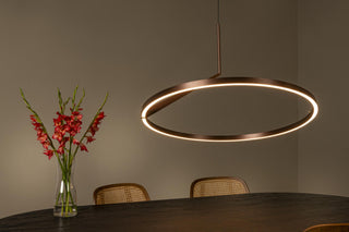 APPLAUSE - Pendant light - Ø 80 cm - LED Dimmable - CCT - 1x50W 2700K/4000K - Hand motion sensor - Coffee