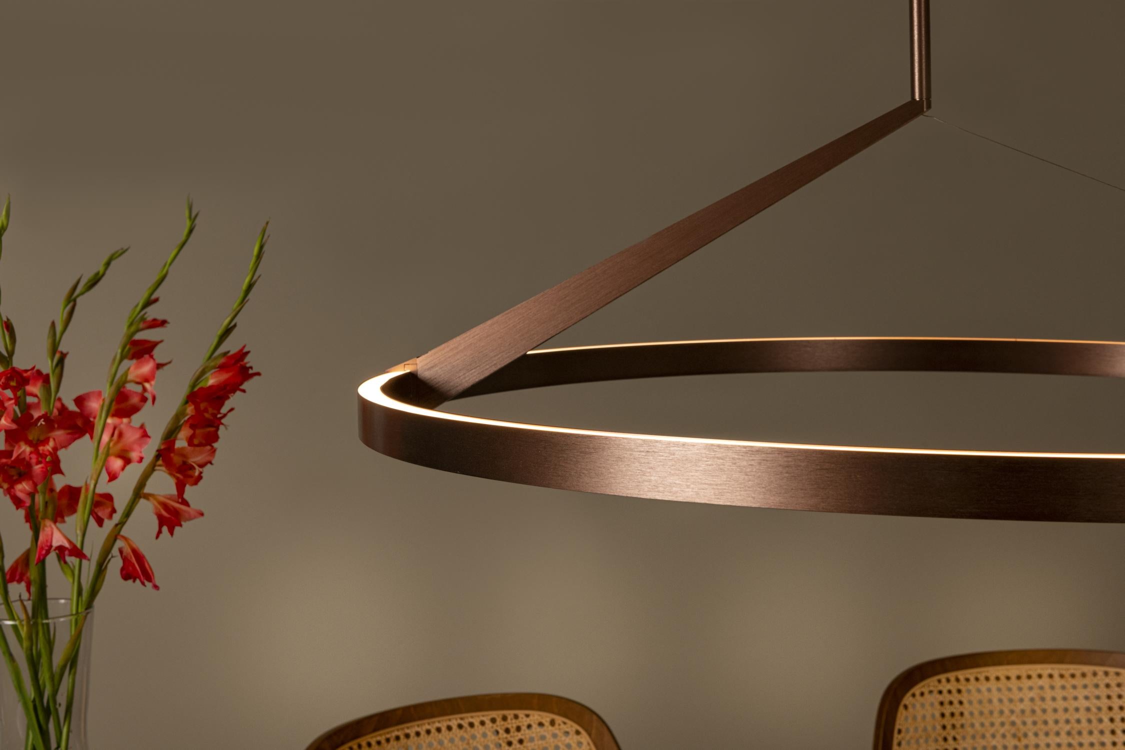 APPLAUSE - Pendant light - Ø 80 cm - LED Dimmable - CCT - 1x50W 2700K/4000K - Hand motion sensor - Coffee