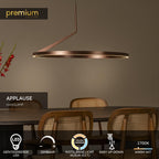 APPLAUSE - Pendant light - Ø 80 cm - LED Dimmable - CCT - 1x50W 2700K/4000K - Hand motion sensor - Coffee
