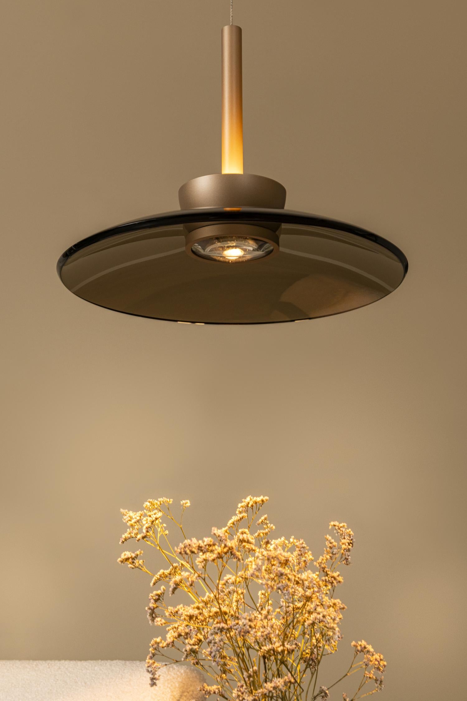 SANTIAGO - Hanglamp - Ø 32 cm - LED Dimb. - CCT - 1x16W 2700K/4000K - Amber