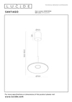 SANTIAGO - Hanglamp - Ø 32 cm - LED Dimb. - CCT - 1x16W 2700K/4000K - Amber