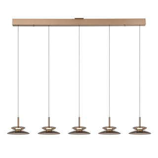 SANTIAGO - Hanglamp - LED Dimb. - CCT - 5x10W 2700K/4000K - Amber