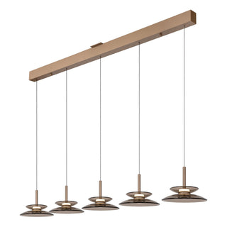 SANTIAGO - Hanglamp - LED Dimb. - CCT - 5x10W 2700K/4000K - Amber
