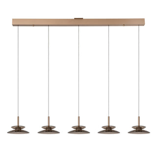 SANTIAGO - Hanglamp - LED Dimb. - CCT - 5x10W 2700K/4000K - Amber