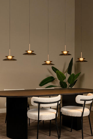 SANTIAGO - Hanglamp - LED Dimb. - CCT - 5x10W 2700K/4000K - Amber