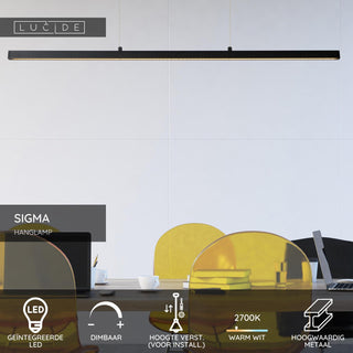 SIGMA - Suspension - LED Var. - 1x30W 2700K - Noir