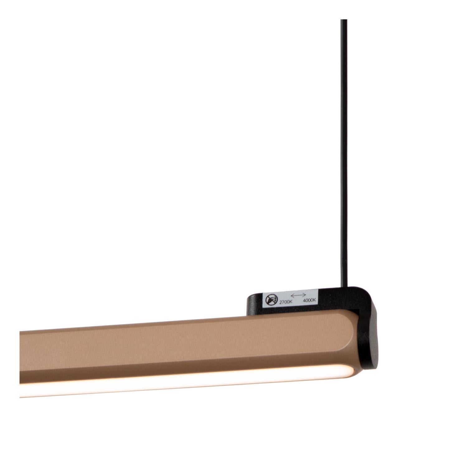 BRAGA - Hanglamp - LED Dimb. - CCT - 1x36W 2700K/4000K - Handbewegingssensor - Koffie
