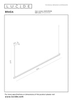 BRAGA - Hanglamp - LED Dimb. - CCT - 1x36W 2700K/4000K - Handbewegingssensor - Koffie