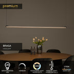 BRAGA - Hanglamp - LED Dimb. - CCT - 1x36W 2700K/4000K - Handbewegingssensor - Koffie