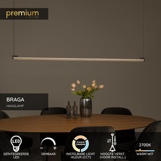 BRAGA - Hanglamp - LED Dimb. - CCT - 1x36W 2700K/4000K - Handbewegingssensor - Koffie