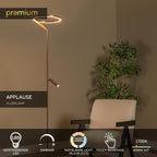 APPLAUSE - Floor lamp - Ø 33 cm - LED Dimmable - CCT - 2700K/4000K - Coffee