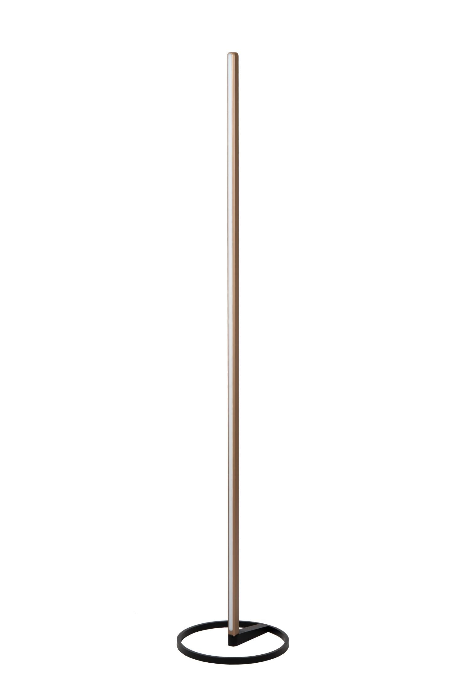 BRAGA - Vloerlamp - Ø 30 cm - LED Dimb. - CCT - 1x22W 2700K/4000K - Koffie