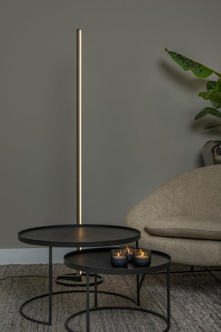 BRAGA - Vloerlamp - Ø 30 cm - LED Dimb. - CCT - 1x22W 2700K/4000K - Koffie